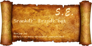 Srankó Erzsébet névjegykártya