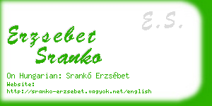 erzsebet sranko business card