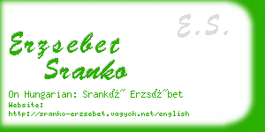 erzsebet sranko business card